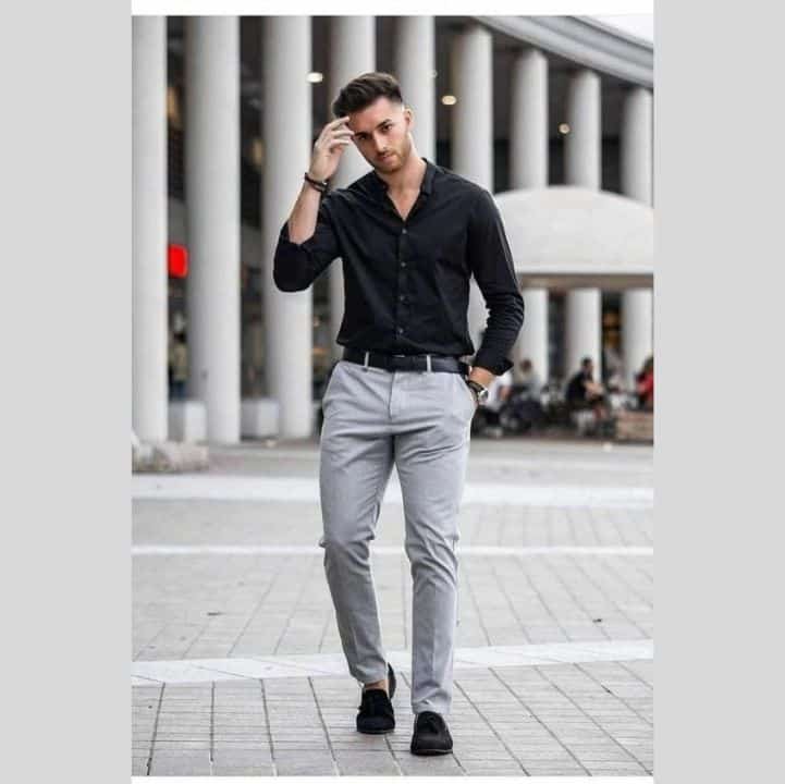 black jeans combination shirt